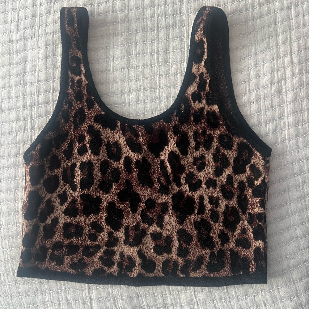 Alice + Olivia Brown Textured Top